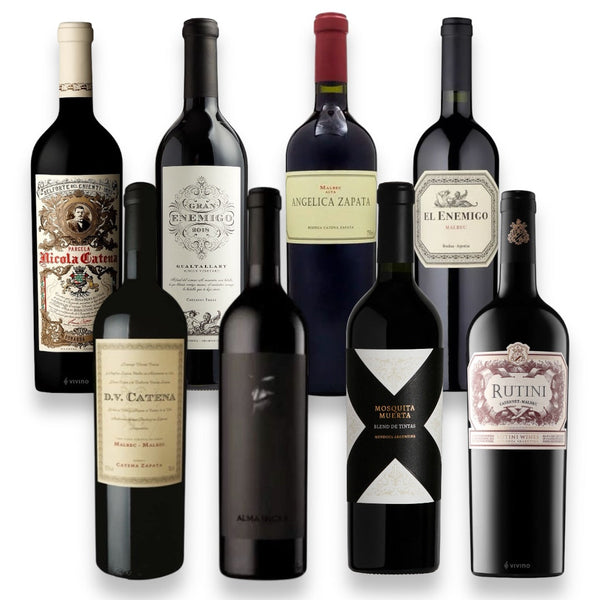 Kit 8 Vinhos Argentinos Adega Completa