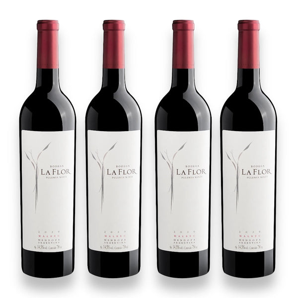 Kit 4 Vinhos Pulenta La Flor Malbec
